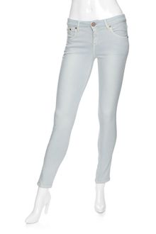 Victoria Beckham Mid Rise Skinny Jeans Powder Blue - Lyst