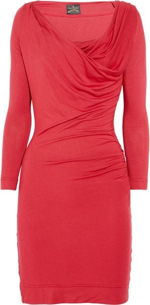 Vivienne Westwood Anglomania Loxo Stretchjersey Dress in Red - Lyst