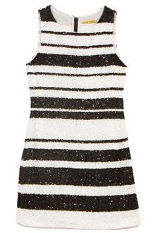 Alice + Olivia Alice Olivia Kimmy Beaded Stripe Sleeveless Dress - Lyst