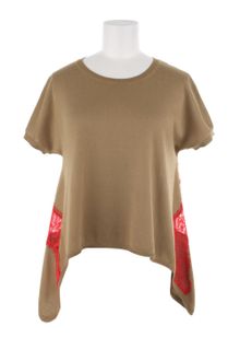 Carven Cropped Cotton and Nylon Sweater with Lace Side Panels - Lyst
