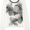 Jason Wu Printed Jersey Top in Black (ivory) - Lyst