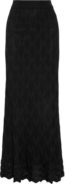  Cottonblend Crochetknit Maxi Skirt 