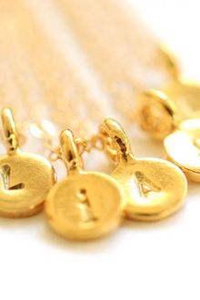 Bijouxbar By Vivien Frank Set Of 5 Tiny Initial Necklace - Lyst