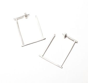 Cynthia Jones Jewelry Rectangle Hoop Earring - Lyst