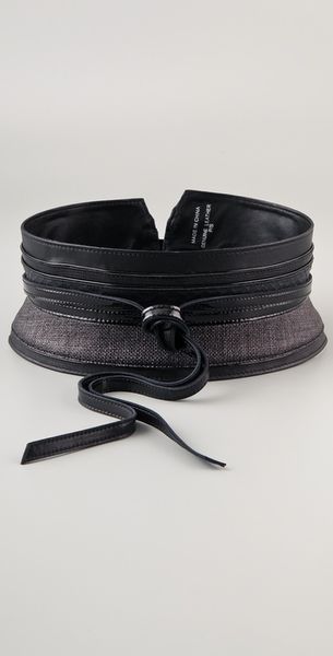 Diane Von Furstenberg Corset Leather Belt in Black - Lyst