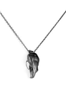 Emilie Morris Mouse Skull Necklace Silver - Lyst
