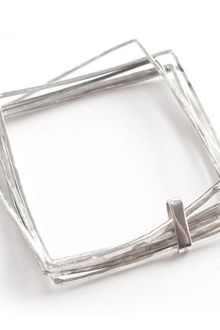 Larissa Landinez Square Silver Bracelet - Lyst