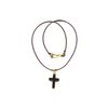 Peggy Li Black Onyx Cross Necklace in Black - Lyst