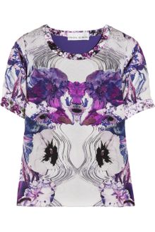 Prabal Gurung Printed Silkgeorgette Top - Lyst
