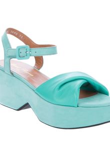 Robert Clergerie Low Wedge Sandal - Lyst