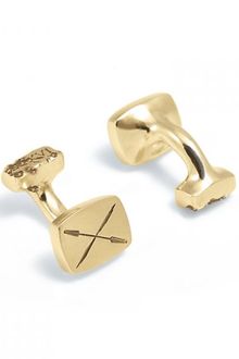 Smith/grey Ivy Noir Gold Vermeil Cufflinks - Lyst