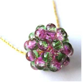 Yuen London Green Pink Bubble Necklace - Lyst