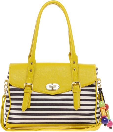 Aldo Whittiker Satchel in Yellow (navy) - Lyst