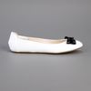 Armani Bow Detail Ballet Pump in White - Lyst