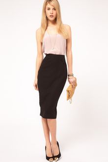 ASOS Collection Asos Linen Button Detail Pencil Skirt - Lyst