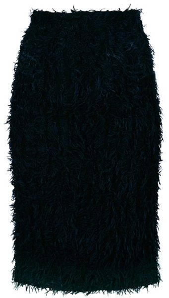 Balenciaga Whisker Effect Pencil Skirt in Black - Lyst