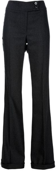 Burberry Prorsum Flared Wide Leg Trouser - Lyst
