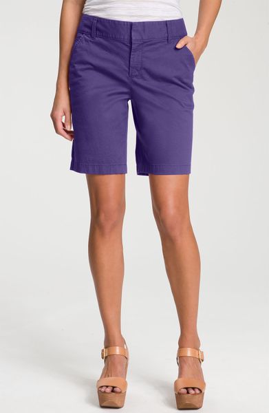 Caslon® Stretch Twill Shorts in Blue (washed blue spectrum) - Lyst