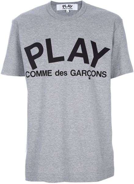Comme Des Garçons Printed Tshirt in Gray for Men (grey) - Lyst