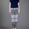 Etro Printed Trousers in Blue - Lyst