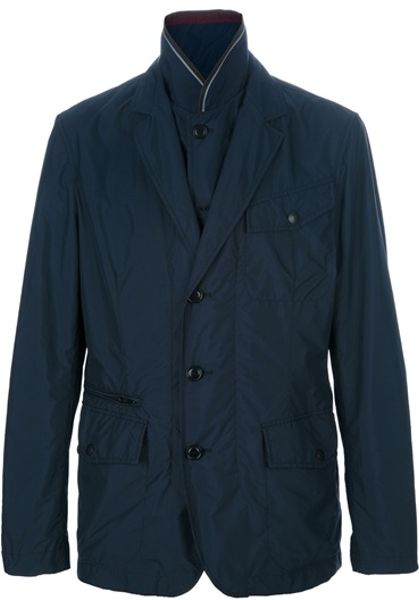 Fay Buttoned Jacket in Blue for Men - Lyst