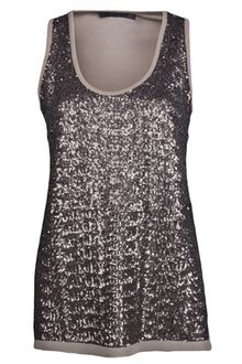 Les Copains Sequin Tank - Lyst