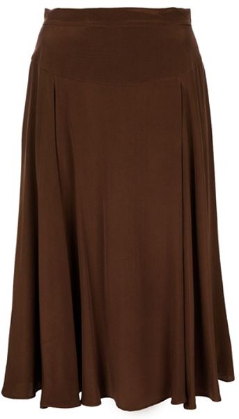 Marc By Marc Jacobs Silk Skirt in Brown - Lyst