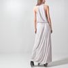 Oak Grey Gathered Maxi Dress in Gray (grey) - Lyst