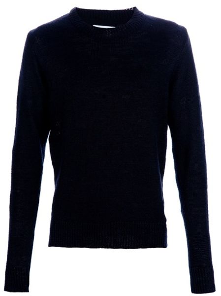 Our Legacy Knitted Sweater in Blue for Men - Lyst