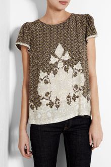Paul & Joe Sister Clodio Floral Printed Short Sleeve Top - Lyst