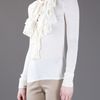 Ralph Lauren Ruffle Detail Top in Beige (cream) - Lyst