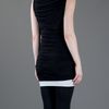 Rick Owens Lilies Asymmetric Ruched Cardigan in Black - Lyst