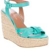 Robert Clergerie Wedge Sandal in Blue (green) - Lyst