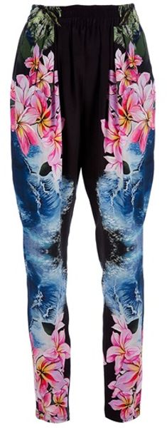 Stella Mccartney Print Harem Trouser in Multicolor (black) - Lyst