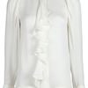 Stella Mccartney Drape Flutter Shirt in White - Lyst
