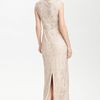 Sue Wong Sleeveless Beaded Gown in Gold (champagne) - Lyst