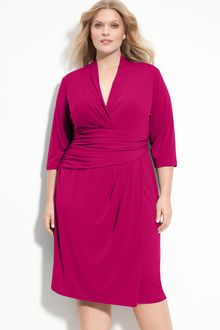 Suzi Chin For Maggy Boutique Faux Wrap Jersey Dress - Lyst