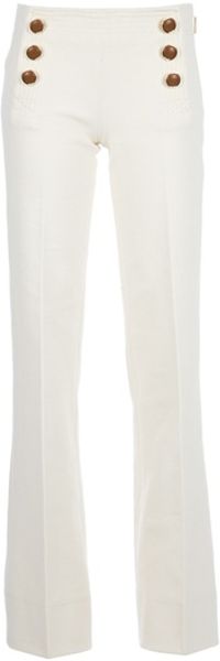 Tory Burch Flared Trouser in Beige (cream) - Lyst