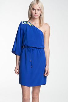 Trina Turk Dress Topaz One Shoulder - Lyst