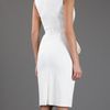 Yves Saint Laurent Belted Bow Dress in White (ivory) - Lyst