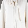 Yves Saint Laurent Bow Neck Tie Coat in White (ivory) - Lyst