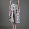 Acne Romantic Print Skirt in Gray (grey) - Lyst