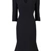 Alexander Mcqueen Flute Hem Dress in Black - Lyst