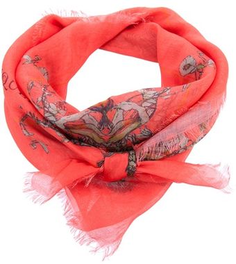 Alexander McQueen Printed Scarf - Lyst