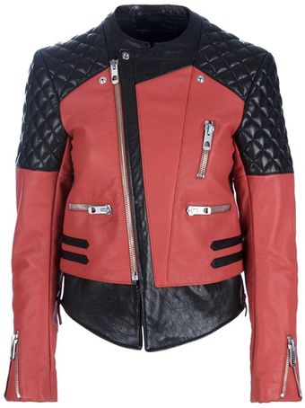  Quilted Leather Motorcycle Jacket 