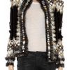 Balmain Embellished Suede Jacket in Black - Lyst