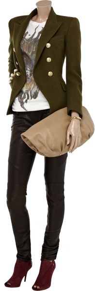 Balmain Militarystyle Woolfelt Jacket - Lyst