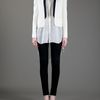 Balmain Contrast Lapel Jacket in White - Lyst