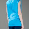 Bottega Veneta Draped Silk Top in Blue (aqua) - Lyst