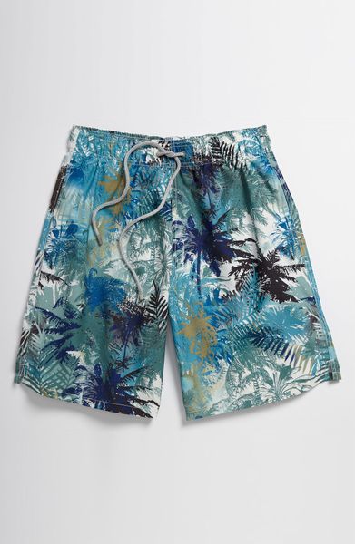 Bugatchi Uomo Volley Swim Shorts in Blue for Men (classic med blue) - Lyst